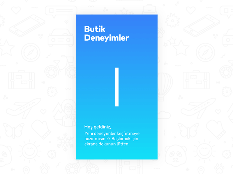 Butik Deneyimler - Splash Screen animation app boutique experiences butik deneyimler mobile splash