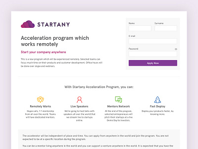 Startany - Application application responsive startany ui ux web design