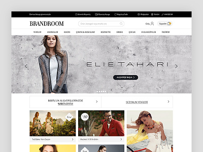 Brandroom - Homepage brandroom e-commerce fashion homepage ui ux web web design