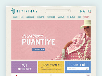 AUVINTAGE - Homepage auvintage ecommerce ui ux vintage web web design