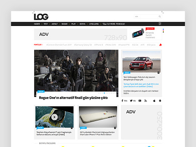 LOG Magazine - Homepage log magazine ui ux web web design