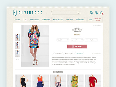 AUVINTAGE - Product Detail Page auvintage design ecommerce product ui ux vintage web