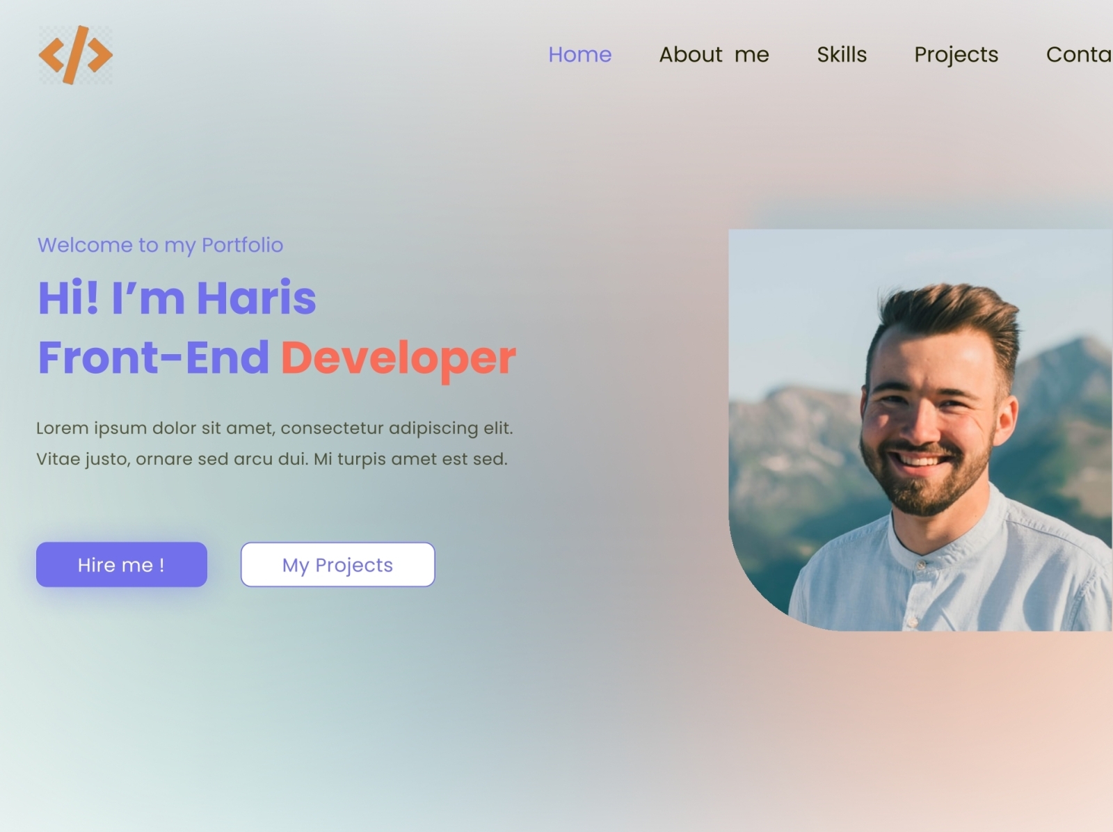 Portfolio UI Design by Haris Khan on Dribbble