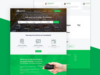 Ototrink, Get Free Car Price Evaluation Online (Redesign) auto car car worth clean icons landing light page simple ui ux valuation