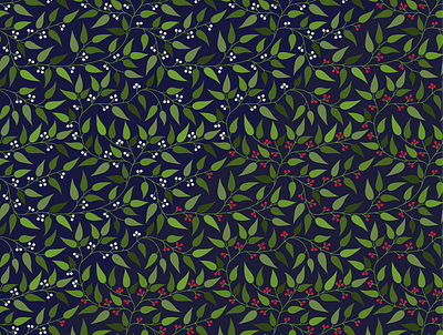 Leaves and berries patterns adobe illustrator design pattern vector