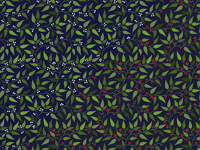 Leaves and berries patterns