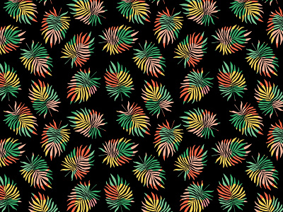 Tropical leaves pattern adobe illustrator pattern vector