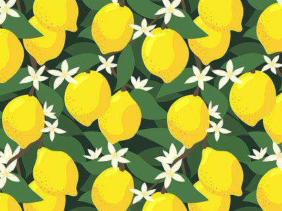 Lemon pattern adobe illustrator design pattern vector