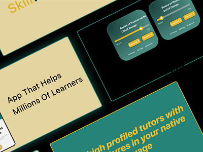 Online learning app design concept