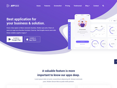 AppSide - App Landing Page Template android app appside bootstrap contact flashblue ios landing mobile showcase subscribe template