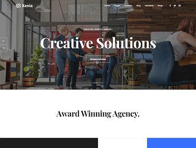 Xenia - Creative Multipurpose WordPress Theme startup