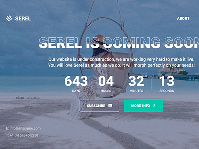 Serel - Creative Coming Soon Template subscribe
