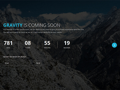 Gravity - Responsive Coming Soon Theme