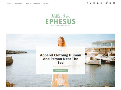 Ephesus - Personal Blog WordPress Theme blog customizer ephesus flashblue import lazyload mailchimp personal slider theme woocommerce wordpress