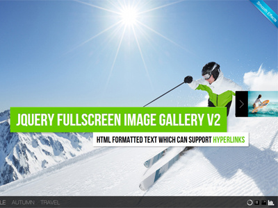 jQuery Fullscreen Image Gallery v2