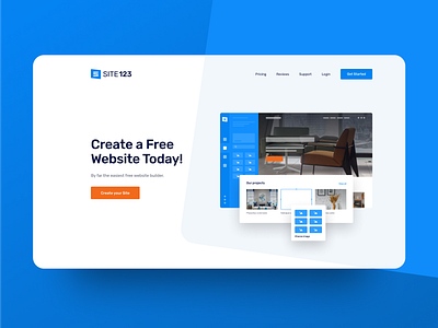 Site123 - the easiest free website builder