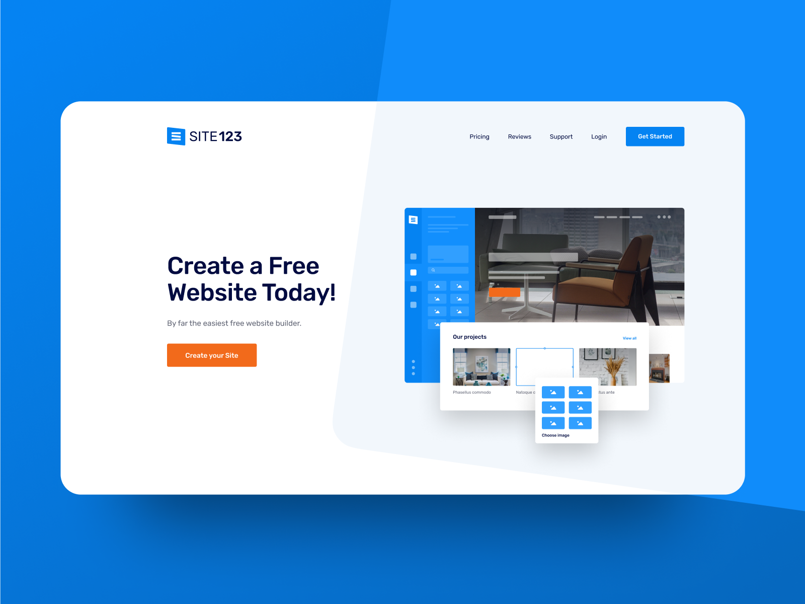 Site123 the easiest free website builder by CelerArt on Dribbble