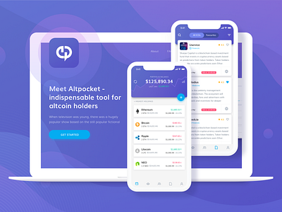 Altpocket - Mobile App and Website design