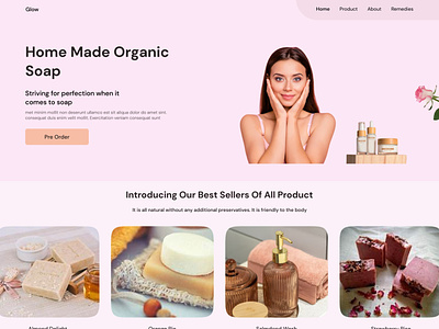 Skin care landing page