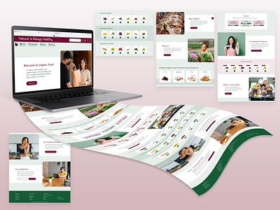 Organic Food Homepage cranberry red e commerce green homepage inclusive design minimal organic organic food ui design ux design website