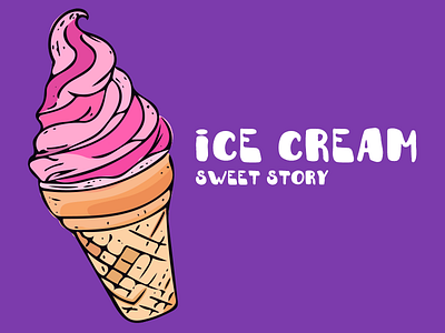 Sweet story cake ice cream illustration milk shake sweet story sweets