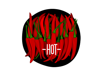 Hot chili peppers black chili hot peppers red