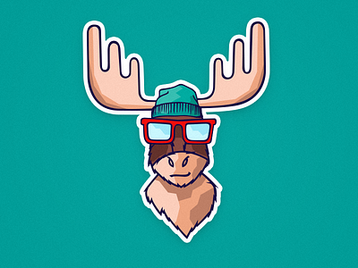 Hipster Elk elk glasses hipster