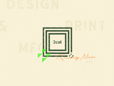 2+cat+ly Design - Texture brange cat design distress print stamp texture two vintage