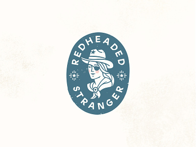 Redheaded Stranger cowgirl design illustration marks nashville restaurants tacos vintage