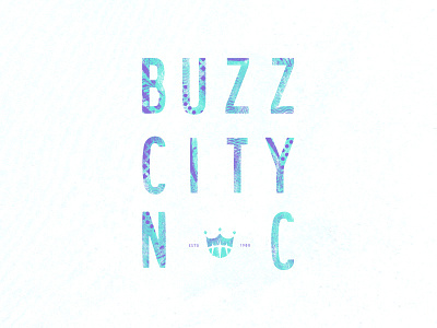 Buzz City, NC basketball buzz city charlotte charlotte hornets crown design hornets illustration north carolina poster texture