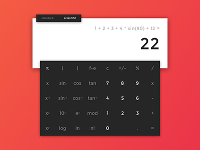 Daily UI #004 - Calculator app calculator clean concept dailyui design flat gradient interface ui ux