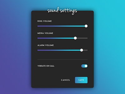 Daily UI #007 - Settings app blue clean concept dailyui design flat giveaway gradient settings ui ux