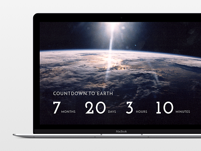 Daily UI #014 - Countdown Timer app blue clean concept countdown dailyui design flat space timer ui ux