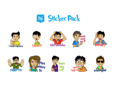 HIKE Messenger Stickers for GISC by Vivek Kumar - Dribbble