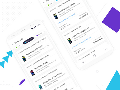Upcoming and Closed Group Deals on Shotang App android app blue design green mobile sketch type typography ui ux white