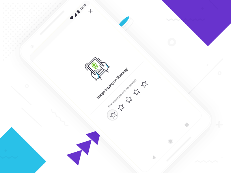 User Feedback on Shotang App android app blue design e commerce illustrations mobile price product typography ui ux