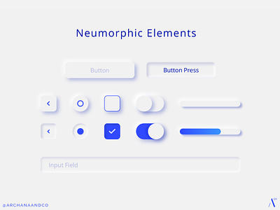 Neumorphic UI Elements exploration buttons minimal minimalist neumorphic neumorphism toggle ui ui controls ui design ui designer ui elements uxui