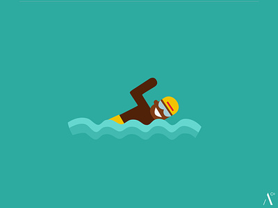 Swimming flatdesign icon illustration olympic sport sports swimmer swimming vector