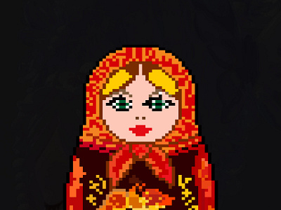 Matroschka Pixel art Design