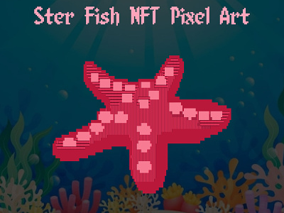 NFT PIXEL ART (Star Fish) 64 bit branding cardanonft design fnt pixel art graphic design illustration logo nft nft collection pixel pixel art pixel art design pixel maker pixeld star fish pixel star pixel