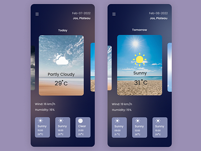 Daily UI Day 37 Weather daily challenge daily ui design ui ux