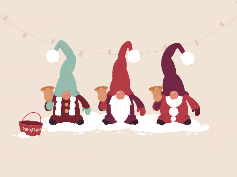Merry Christmosh! animation bells character christmas gnomes holidays illustration lights motion graphics