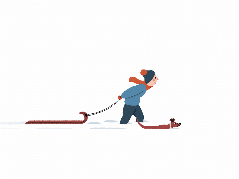 Let's go sledding! by Ben Drake on Dribbble