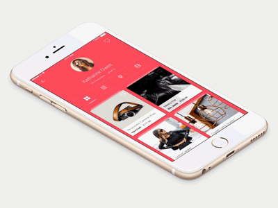 Profile exploration - Pixate prototype animation e commerce favourites gif pink products profile saves shop user