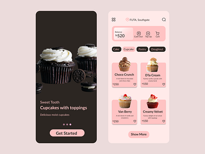 SweetTooth App app design productdesign ui ux