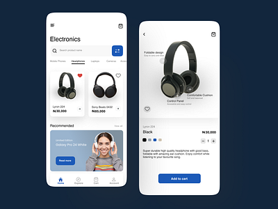 OneShop E-commerce App app design product design ui uiux ux