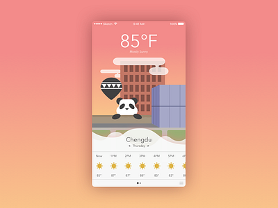 Weather App Chengdu app chengdu city landmark weather