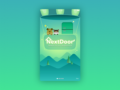 Next-door Redesign | App Intro app guide intro introduction redesign