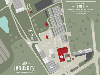 Farm Map // Janoskis farm illustration map