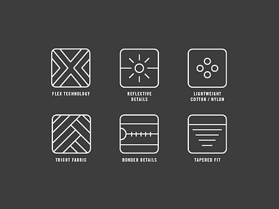 Jogger Fabrication Icons